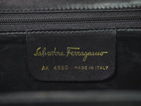Salvatore Ferragamo Gancini Shoulder Bag Leather Black Leather Shoulder Bag Bag (Authentic Pre-Loved)