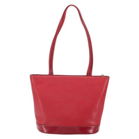 Burberry Vintage Tote Bag Leather Red Leather Tote Bag Bag (Authentic Pre-Loved)