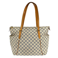 Louis Vuitton Totally Handbag Damier Azur White Canvas Tote Bag Bag (Authentic Pre-Loved)