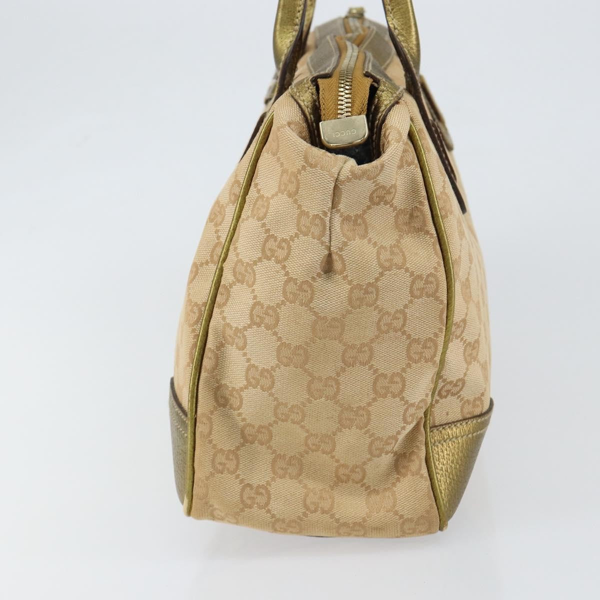Gucci Princy Zip Tote Gg Canvas Beige Canvas Shoulder Bag Bag (Pre-Loved)