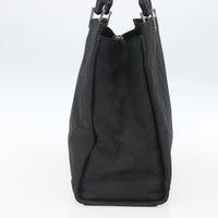 Gucci Vintage Bamboo Handle Tote Gg Nylon Black Nylon Tote Bag Bag (Pre-Loved)