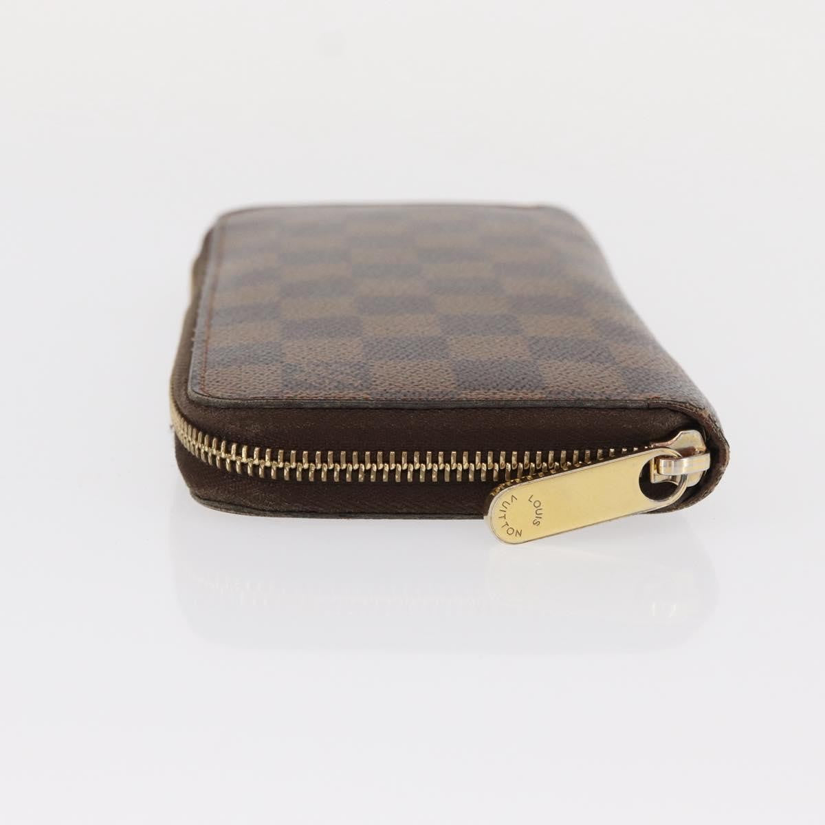 Louis Vuitton Zippy Wallet Nm Damier Brown Canvas Wallets Accessory (Authentic Pre-Loved)