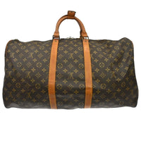 Louis Vuitton Keepall Bandouliere Bag Monogram Canvas Brown Canvas Travel Bag Bag (Authentic Pre-Loved)