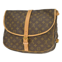 Louis Vuitton Saumur Handbag Monogram Canvas Brown Canvas Shoulder Bag Bag (Authentic Pre-Loved)