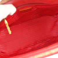 Prada Gardener's Tote Saffiano Leather Red Leather Tote Bag Bag (Authentic Pre-Loved)