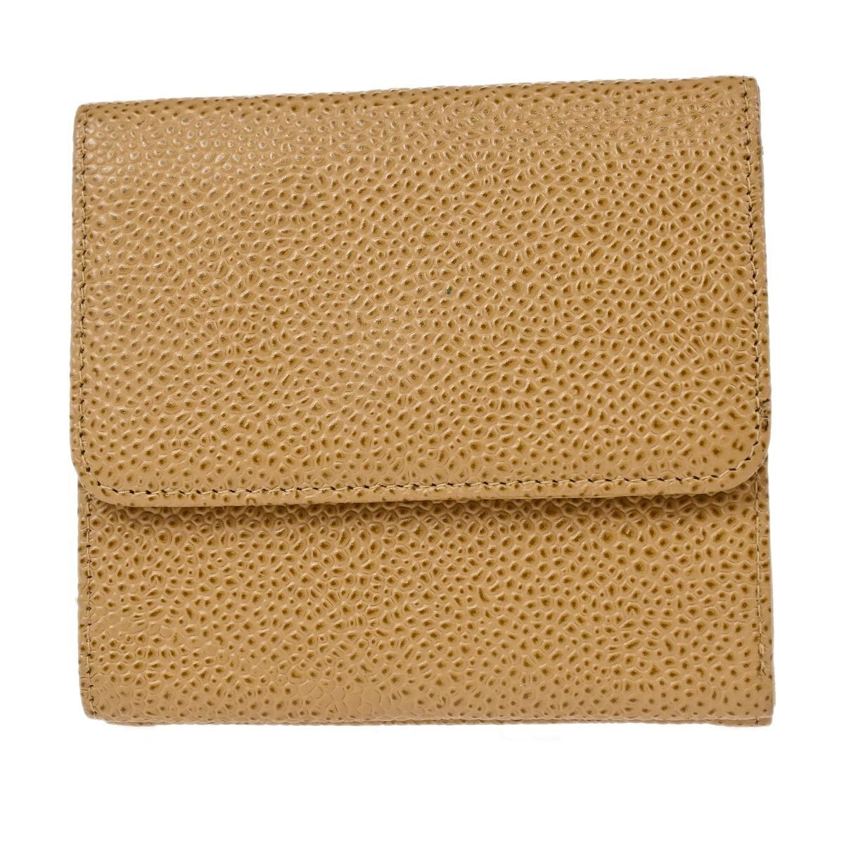 Chanel Vintage Timeless Cc Bifold Wallet Caviar Beige Leather Wallets Accessory (Authentic Pre-Loved)