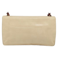 Prada Flap Shoulder Bag Leather Beige Leather Shoulder Bag Bag (Authentic Pre-Loved)