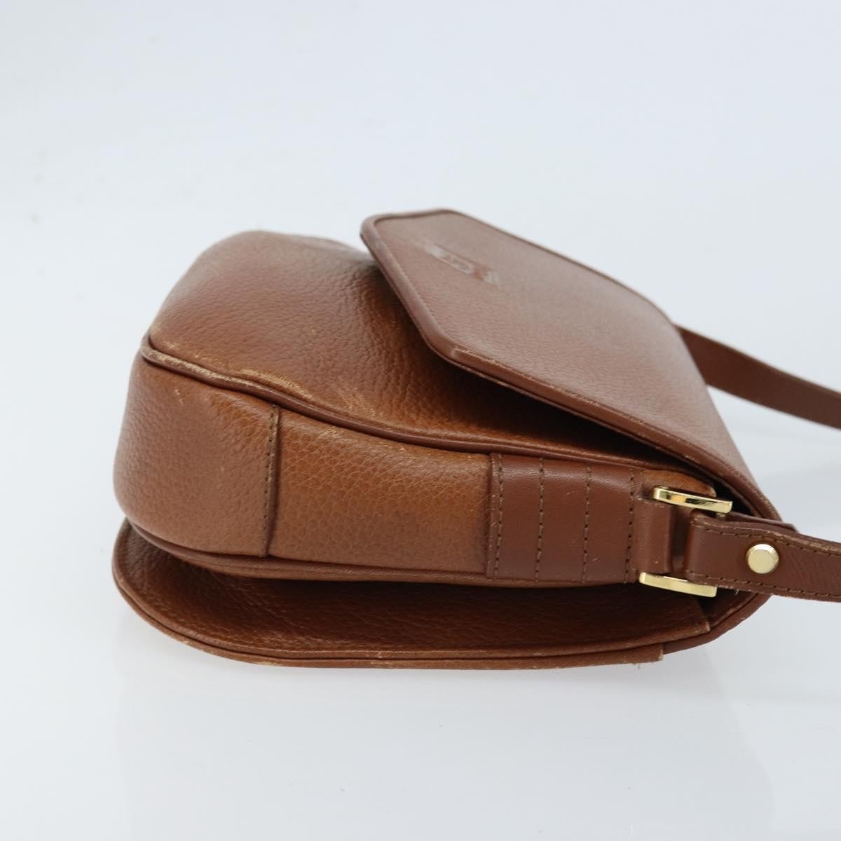 Burberry Flap Shoulder Bag Leather Brown Leather Shoulder Bag Bag