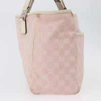 Gucci Web Handle Buckle Tote Gg Canvas Pink Canvas Tote Bag Bag (Authentic Pre-Loved)