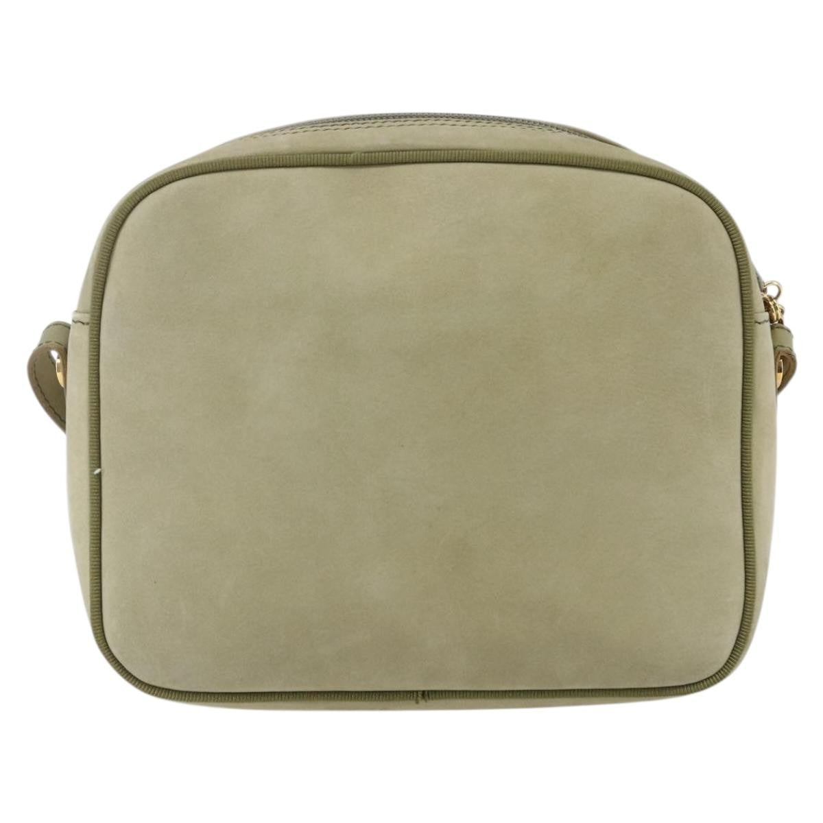Salvatore Ferragamo Vala Shoulder Bag Suede Green Suede Shoulder Bag Bag (Authentic Pre-Loved)