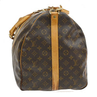 Louis Vuitton Keepall Bandouliere Bag Monogram Canvas Brown Canvas Travel Bag Bag (Pre-Loved)