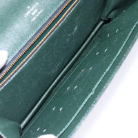 Louis Vuitton Kourad Pouch Taiga Green Leather Clutche & Pouche Bag (Authentic Pre-Loved)