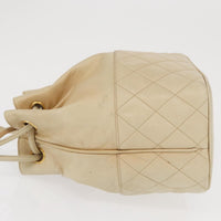 Chanel Gabrielle Drawstring Bag Quilted Calfskin Beige Leather Shoulder Bag Bag (Pre-Loved)