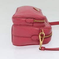 Prada Front Pocket Crossbody Bag Saffiano Leather Pink Leather Shoulder Bag Bag (Authentic Pre-Loved)