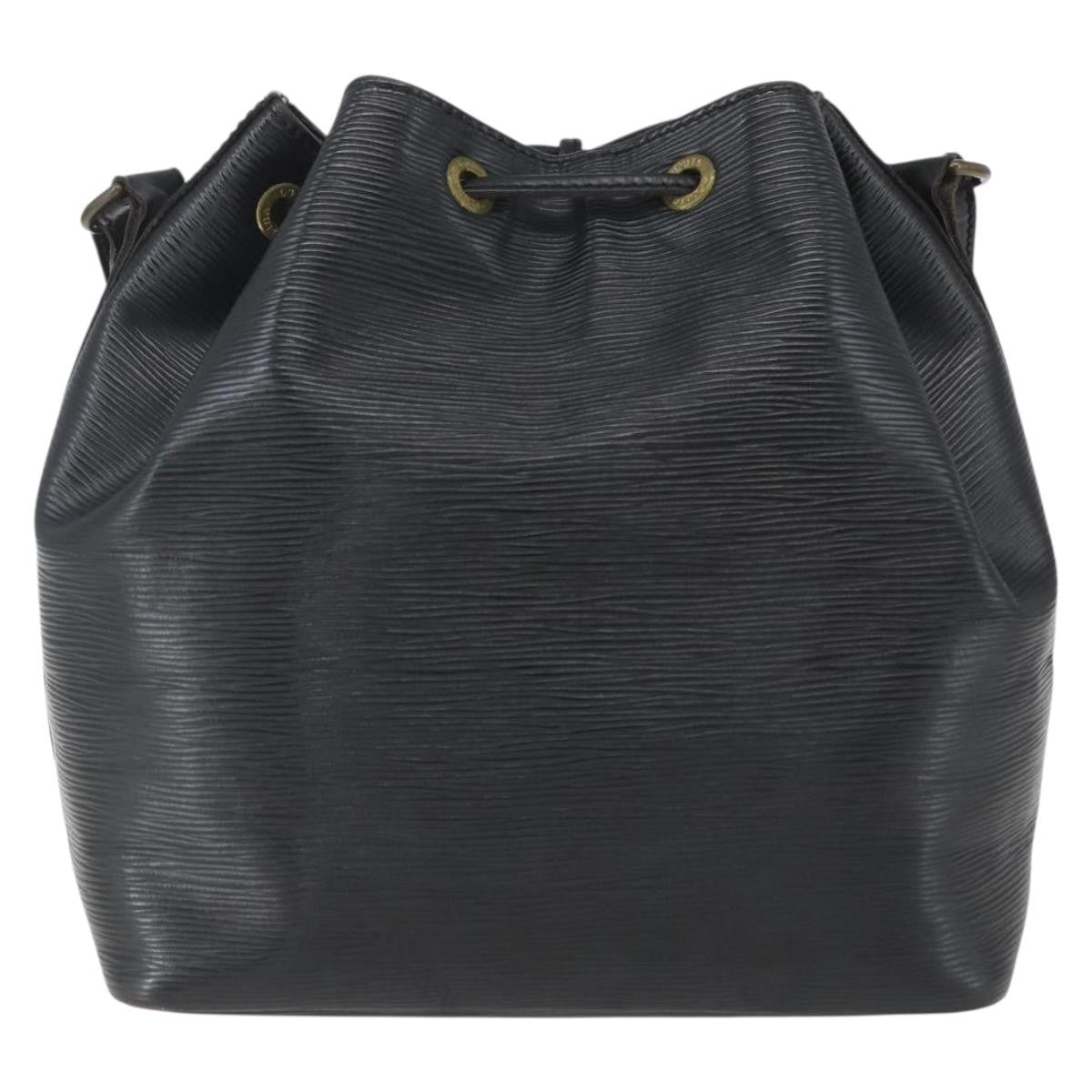 Louis Vuitton Petit Noe Handbag Epi Leather Black Leather Shoulder Bag Bag (Authentic Pre-Loved)