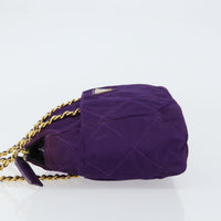 Prada Re-Edition 1995 Chain Tote Quilted Re-Nylon Purple Nylon Shoulder Bag Bag (Pre-Loved)