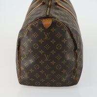 Louis Vuitton Keepall Bag Monogram Canvas Brown Canvas Travel Bag Bag (Authentic Pre-Loved)