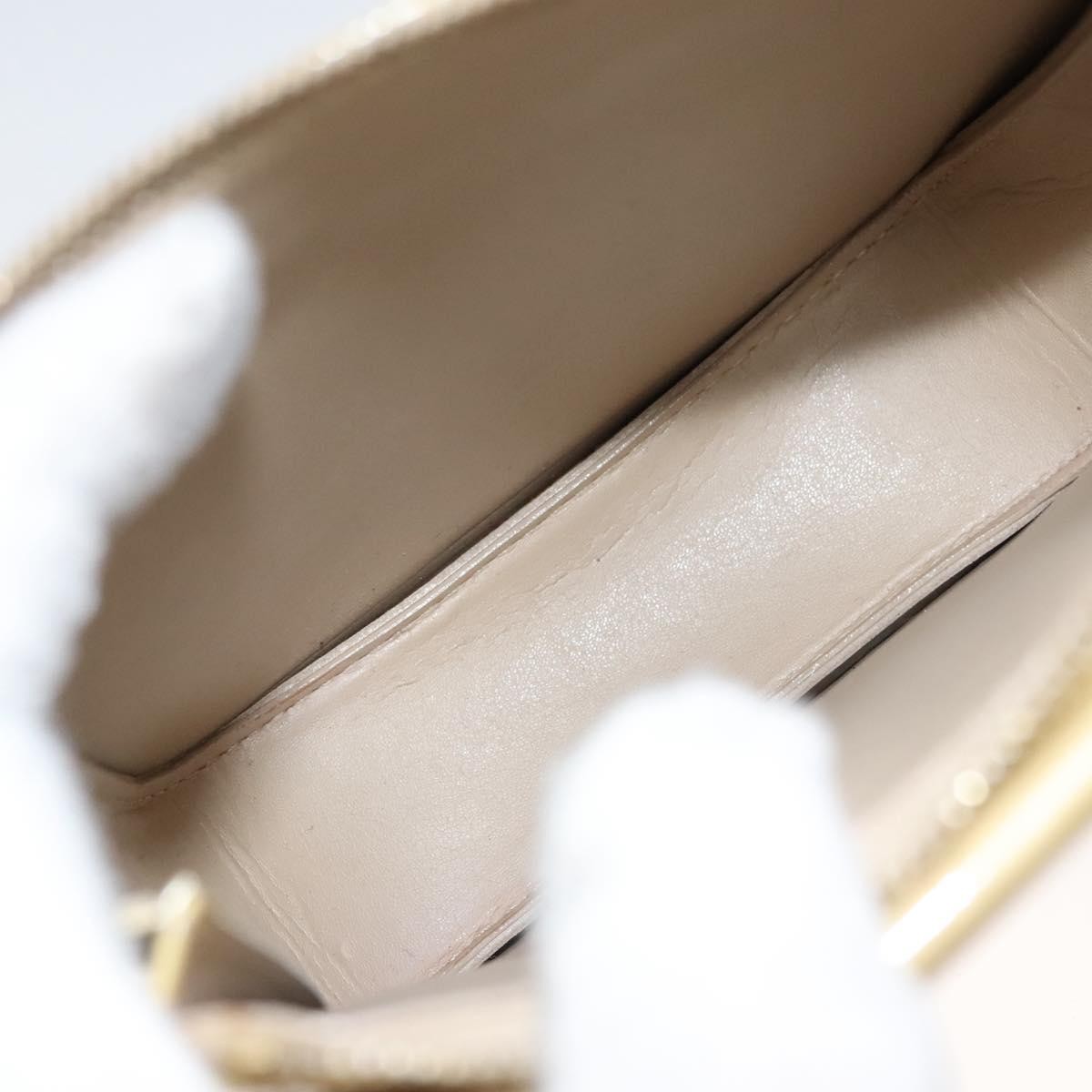Louis Vuitton Mott Handbag Monogram Vernis Beige Patent_Leather Clutche & Pouche Bag (Authentic Pre-Loved)