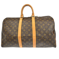 Louis Vuitton Keepall Bag Monogram Canvas Brown Canvas Travel Bag Bag (Pre-Loved)