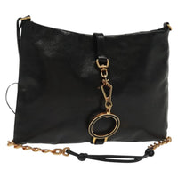 Prada Prada Bow Shoulder Bag Vernice Saffiano Leather Black Leather Bag (Pre-Loved)