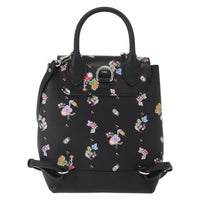 Louis Vuitton Lockme Backpack Floral Printed Leather Black Leather Backpack Bag (Authentic Pre-Loved)