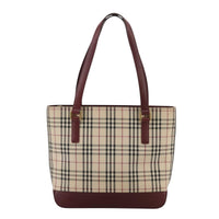 Burberry Nova Check Tote Canvas And Leather Beige Canvas Tote Bag Bag (Authentic Pre-Loved)