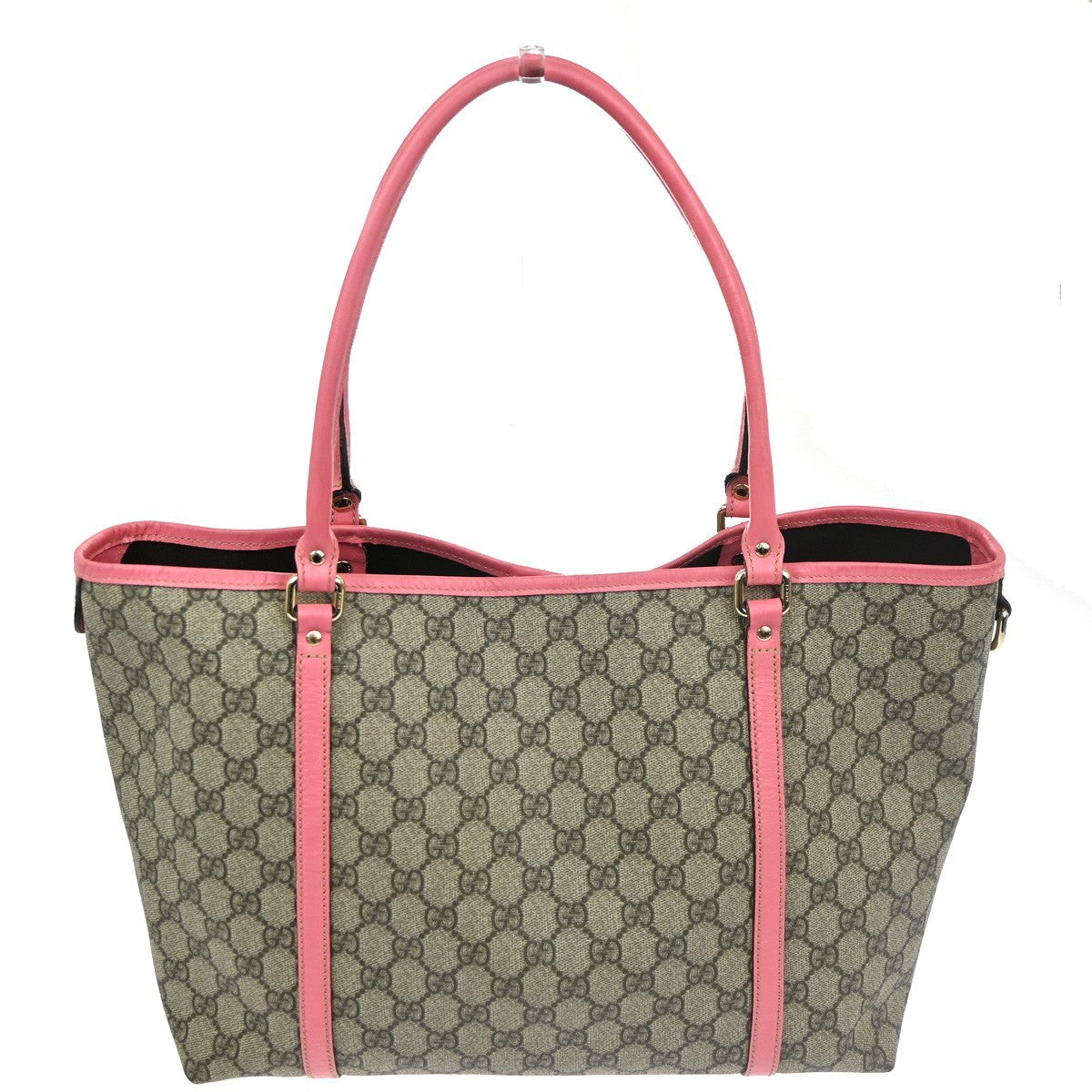 Gucci Joy Tote Gg Coated Canvas With Leather Brown Leather Tote Bag Bag (Pre-Loved)