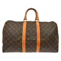 Louis Vuitton Keepall Bag Monogram Canvas Brown Canvas Travel Bag Bag (Authentic Pre-Loved)