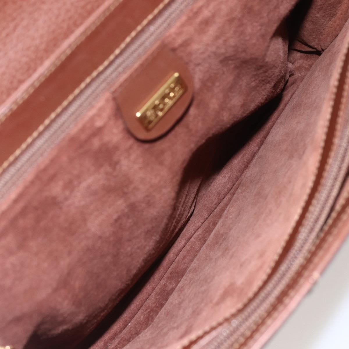 Gucci Vintage Tote Leather Brown Leather Tote Bag Bag (Authentic Pre-Loved)