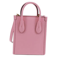 Gucci Vertical Tote Printed Leather Pink Leather Tote Bag Bag (Authentic Pre-Loved)