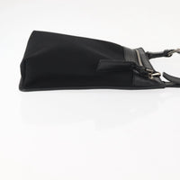 Gucci Vintage Flat Messenger Bag Nylon And Leather Black Nylon Shoulder Bag Bag (Pre-Loved)