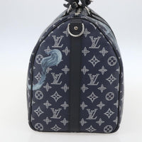 Louis Vuitton Keepall Bandouliere Bag Limited Edition Chapman Savane Monogram Canvas Navy Canvas Travel Bag Bag (Authentic Pre-Loved)
