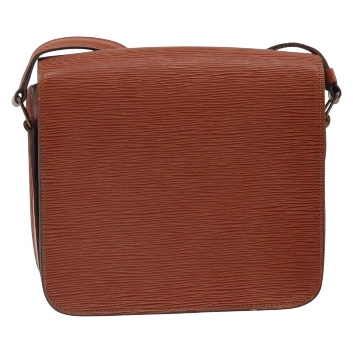 Louis Vuitton Cartouchiere Handbag Epi Leather Brown Leather Shoulder Bag Bag (Authentic Pre-Loved)