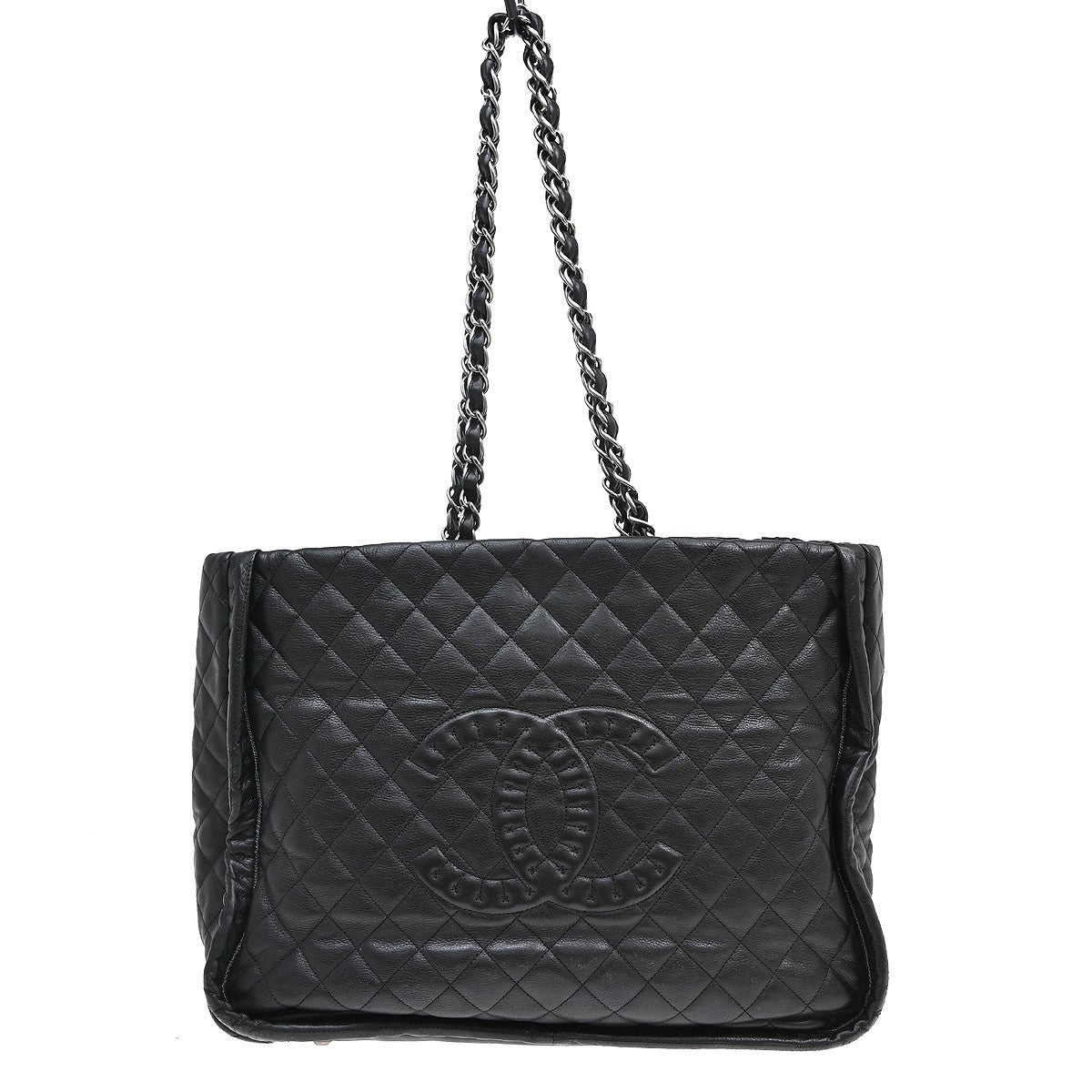 Chanel Chanel Istanbul Tote Quilted Leather Black Leather Tote Bag Bag (Pre-Loved)