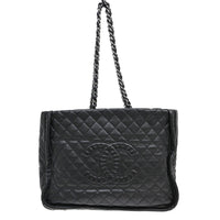 Chanel Chanel Istanbul Tote Quilted Leather Black Leather Tote Bag Bag (Pre-Loved)