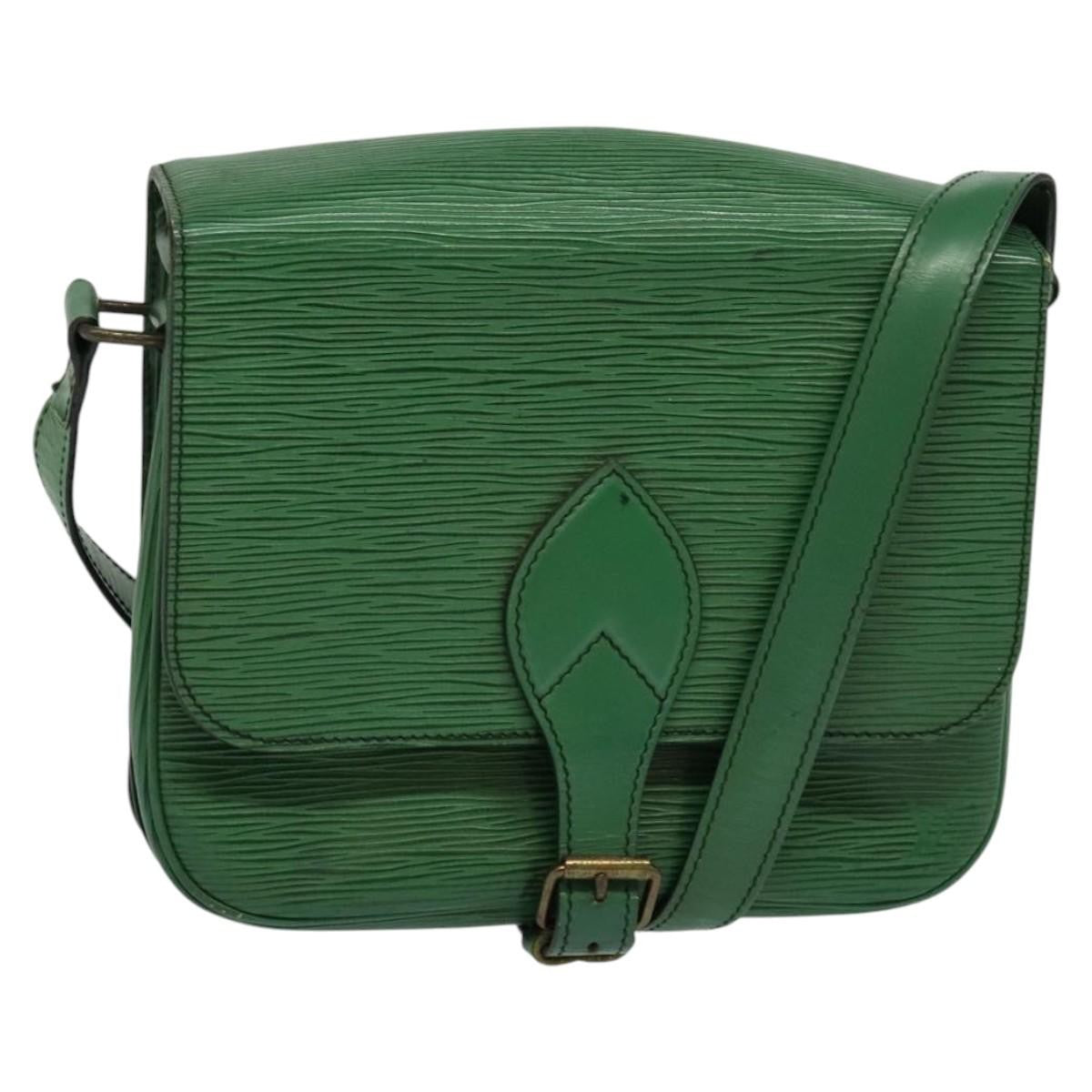 Louis Vuitton Cartouchiere Handbag Epi Leather Green Leather Shoulder Bag Bag (Pre-Loved)