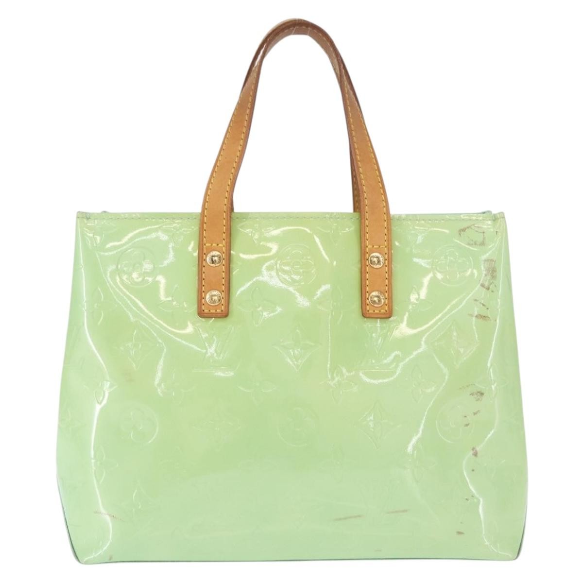 Louis Vuitton Reade Handbag Monogram Vernis Green Patent_Leather Tote Bag Bag (Pre-Loved)