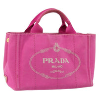 Prada Canapa Tote Canvas Pink Canvas Tote Bag Bag (Pre-Loved)