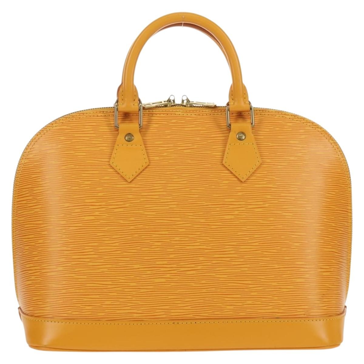 Louis Vuitton Alma Handbag Epi Leather Yellow Leather Handbag (Authentic Pre-Loved)