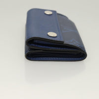 Louis Vuitton Discovery Wallet Monogram Taigarama Blue Leather Wallets Accessory (Authentic Pre-Loved)