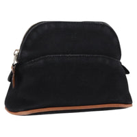 Hermes Bolide Travel Pouch Canvas Black Canvas Clutche & Pouche Bag (Pre-Loved)