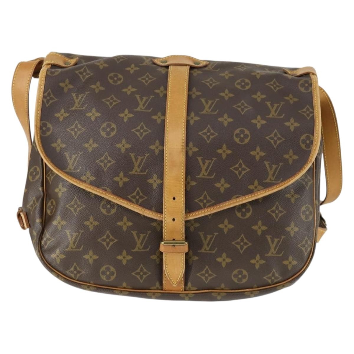 Louis Vuitton Louis Vuitton Saumur Handbag Monogram Canvas Brown Canvas Shoulder Bag Bag (Pre-Loved)