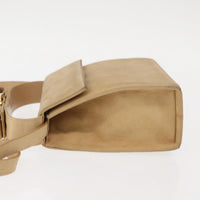Salvatore Ferragamo Vala Handbag Suede Beige Suede Handbag (Authentic Pre-Loved)