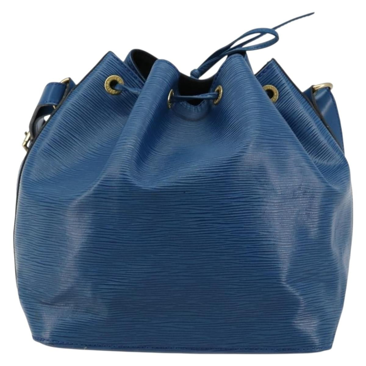Louis Vuitton Petit Noe Handbag Epi Leather Blue Leather Shoulder Bag Bag (Pre-Loved)