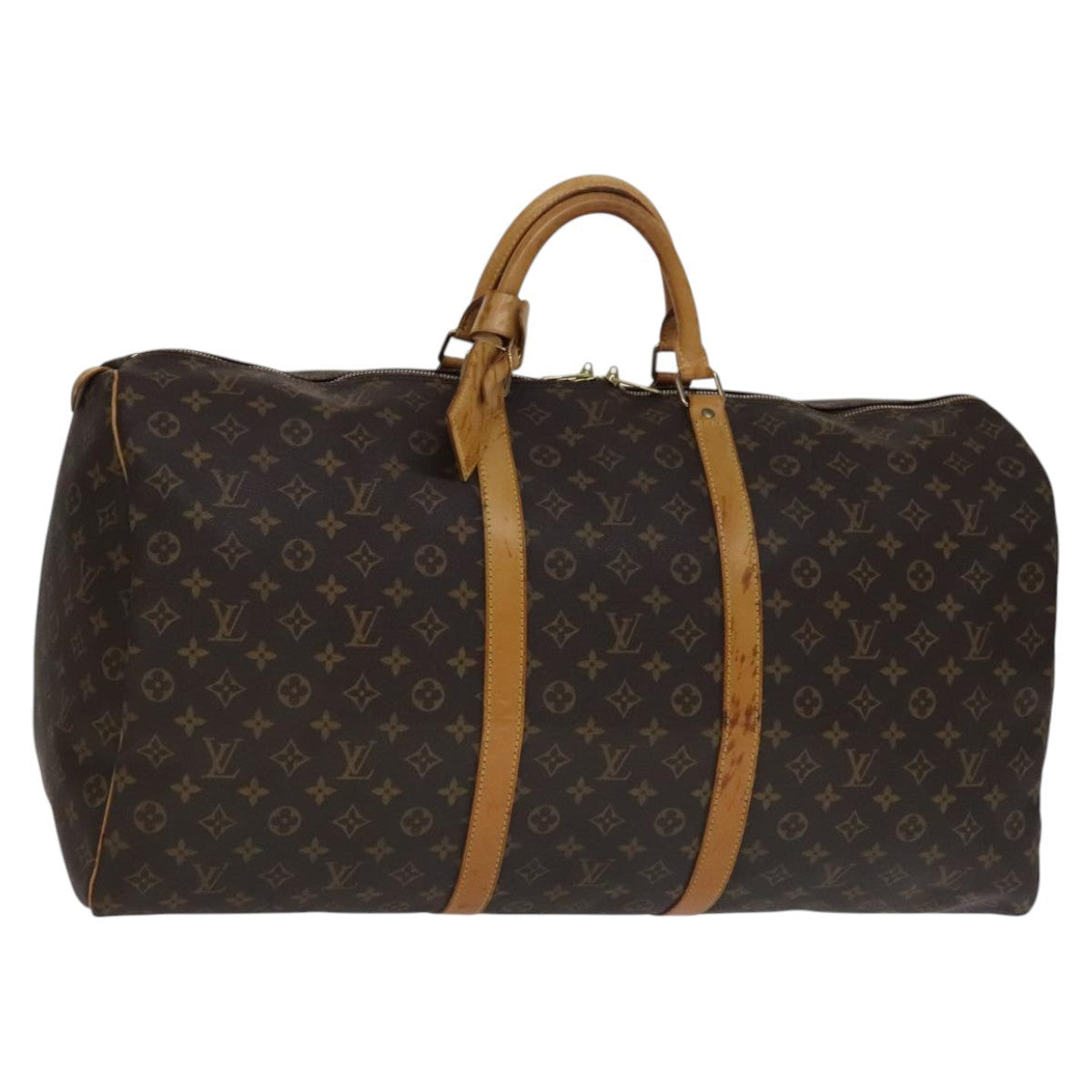 Louis Vuitton Keepall Bag Monogram Canvas Brown Canvas Travel Bag Bag (Authentic Pre-Loved)
