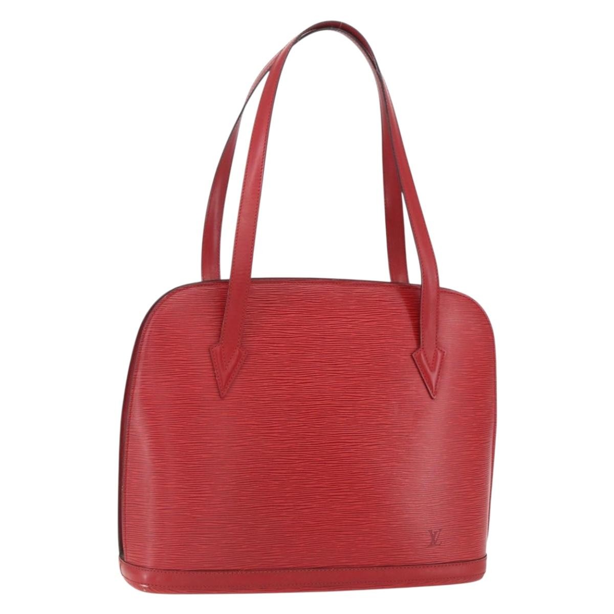 Louis Vuitton Lussac Handbag Epi Leather Red Leather Shoulder Bag Bag (Authentic Pre-Loved)