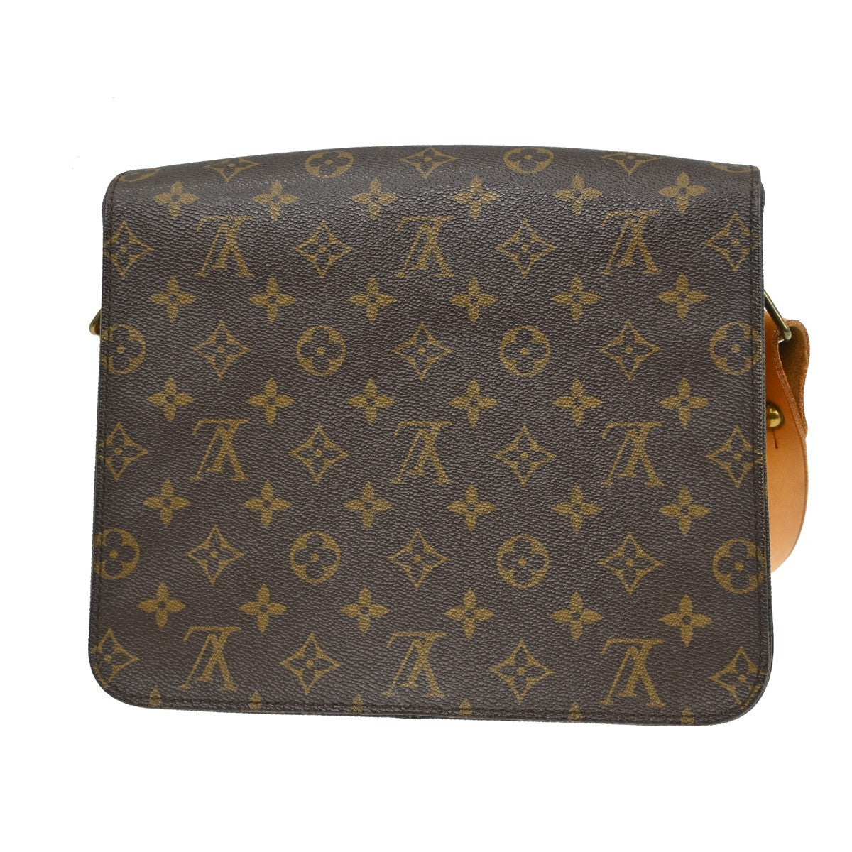 Louis Vuitton Cartouchiere Handbag Monogram Canvas Brown Canvas Shoulder Bag Bag (Authentic Pre-Loved)