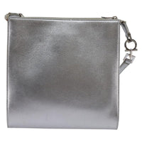 Salvatore Ferragamo Gancini Shoulder Bag Leather Silver Leather Shoulder Bag Bag (Authentic Pre-Loved)