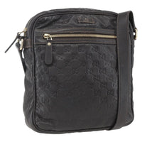 Gucci Front Zip Messenger Guccissima Leather Brown Leather Shoulder Bag Bag (Authentic Pre-Loved)