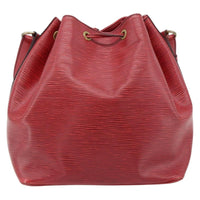 Louis Vuitton Petit Noe Handbag Epi Leather Red Leather Shoulder Bag Bag (Pre-Loved)